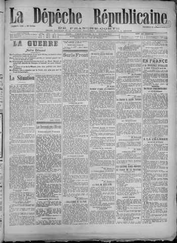 27/07/1917 - La Dépêche républicaine de Franche-Comté [Texte imprimé]