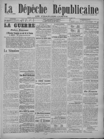 11/10/1916 - La Dépêche républicaine de Franche-Comté [Texte imprimé]
