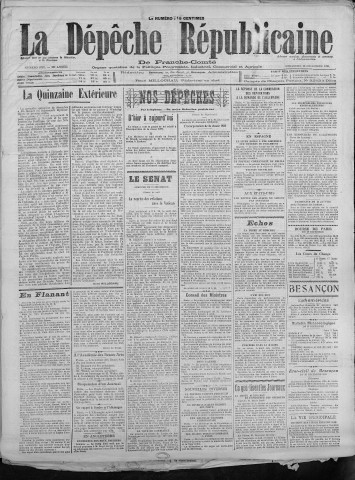 18/12/1921 - La Dépêche républicaine de Franche-Comté [Texte imprimé]