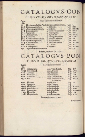 Canones apostolorum. Veterum conciliorum constitutiones. Decreta pontificum antiquiora. De primatu romanae ecclesiae. Ex tribus vetustiss. exemplaribus transcripta omnia, quorum catalogum proxima pagina indicat