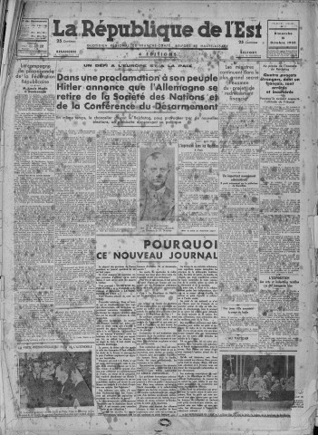 15/10/1933 - La République de l'Est [Texte imprimé]