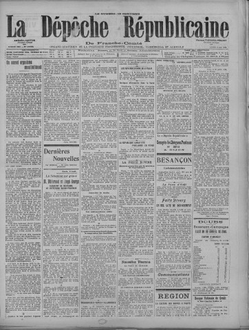 09/08/1920 - La Dépêche républicaine de Franche-Comté [Texte imprimé]