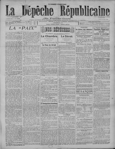 14/04/1921 - La Dépêche républicaine de Franche-Comté [Texte imprimé]