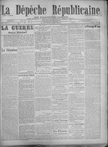27/01/1917 - La Dépêche républicaine de Franche-Comté [Texte imprimé]
