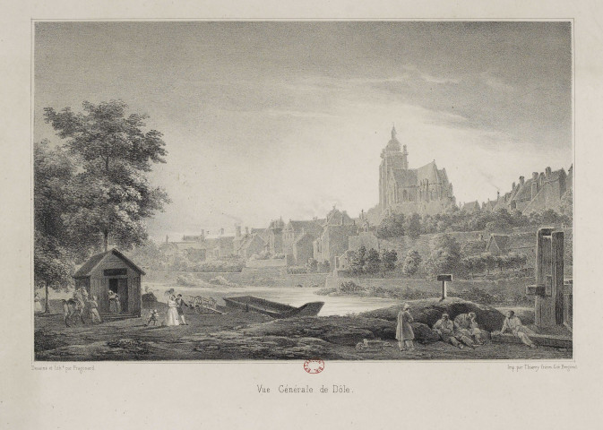 Vue générale de Dôle [image fixe] / dessiné et lithe par Fragonard  ; Imp. par Thierry frères, Cité Bergère 1 : Impr. Thierry frères, 1800/1899