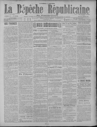 08/10/1922 - La Dépêche républicaine de Franche-Comté [Texte imprimé]