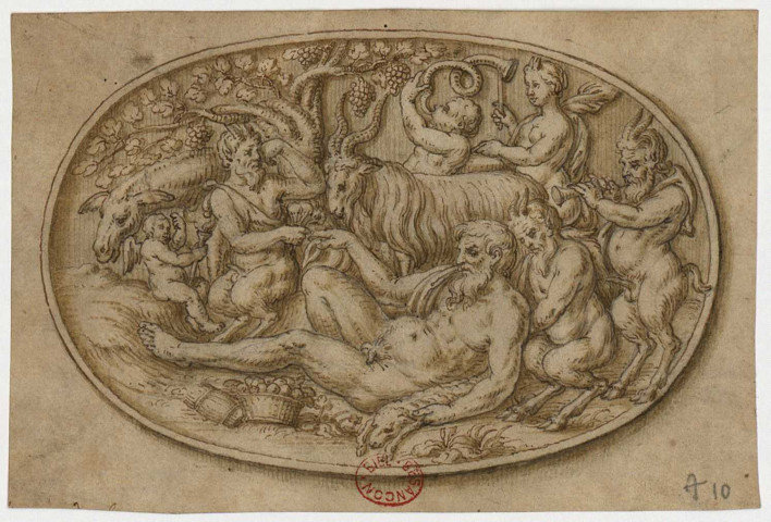 Camée antique : ivresse de Silène [Image fixe] , [S.l.] : [s.n.], [circa 1650]