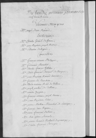 Registre des délibérations municipales 1er janvier - 31 décembre 1731