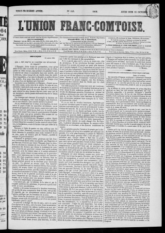 15/10/1868 - L'Union franc-comtoise [Texte imprimé]
