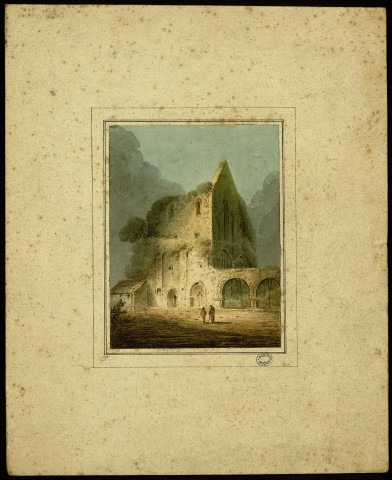 Ruines de l'abbaye de Wenlock (Wenlock Priory) dans le Shropshire, Angleterre , 1800/1899