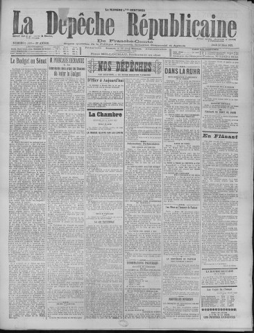 22/03/1923 - La Dépêche républicaine de Franche-Comté [Texte imprimé]