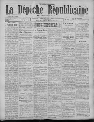 12/07/1921 - La Dépêche républicaine de Franche-Comté [Texte imprimé]