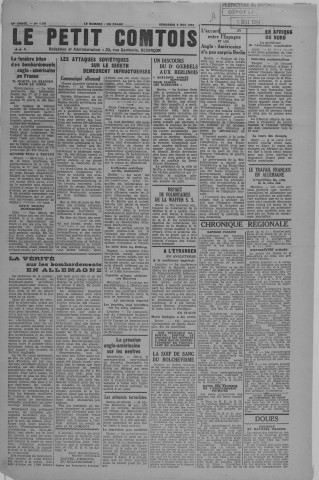 05/05/1944 - Le petit comtois [Texte imprimé] : journal républicain démocratique quotidien
