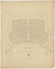 Théâtre. Plan au sol des places du parterre.