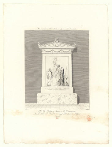 Monument funéraire [image fixe] / C. A. Canova inv., P. Fontana inc. , 1808