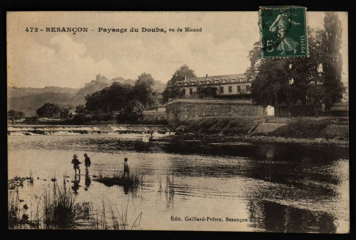 Besançon - Besançon-les Bains - Le Barrage St-Paul - Vue prise du Pont de la République [image fixe] , 1903/1930