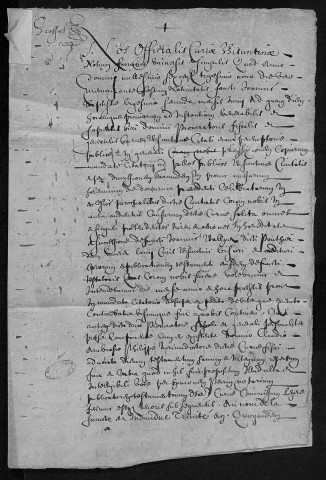 Ms 1296-7 - Testaments provenant de l'officialité de Besançon : 1639