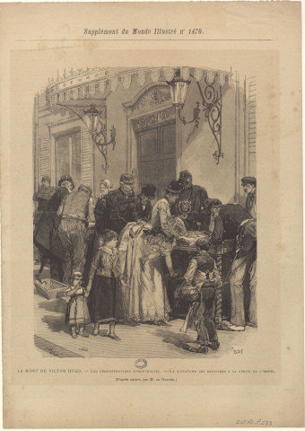 La mort de Victor Hugo. [image fixe] / (D'après nature par M. de Haenen.) ; BDF , 1885