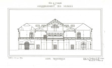 Plans du rez-de-chaussée, du 1er étage et coupe transversale dressés le 1er mars 1911 (photocopie).
