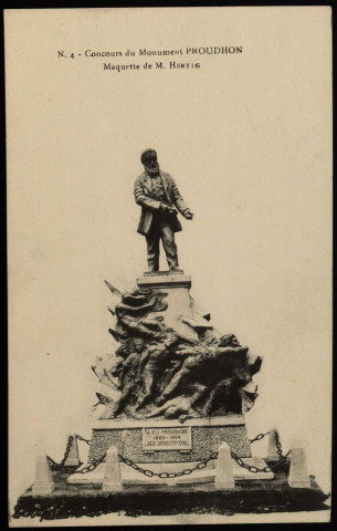 Concours du Monument Proudhon. Maquette de M. Hertig [image fixe] , 1910
