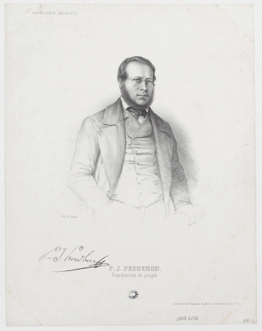 P. J. Proudhon. Représentant du peuple [image fixe] / Lith. H. Jannin , Paris, 1848