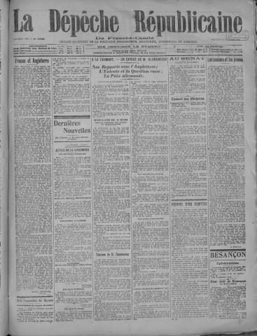 24/12/1919 - La Dépêche républicaine de Franche-Comté [Texte imprimé]