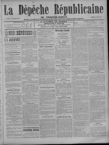 14/05/1910 - La Dépêche républicaine de Franche-Comté [Texte imprimé]
