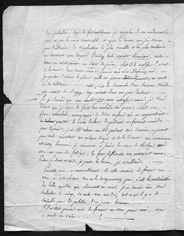 Ms 1418 - Correspondance et poésies de F. Branche, employé aux subsistances militaires à Besançon, et de Théodore Gautherot, avocat à Gray (1822-1835)