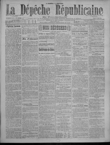 11/05/1922 - La Dépêche républicaine de Franche-Comté [Texte imprimé]