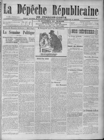 23/02/1908 - La Dépêche républicaine de Franche-Comté [Texte imprimé]
