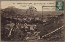 Vue générale de Besançon prise depuis la colline de Bregille, avec au premier plan le village de Bregille.