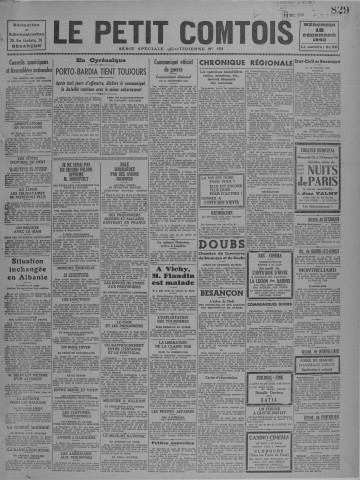18/12/1940 - Le petit comtois [Texte imprimé] : journal républicain démocratique quotidien