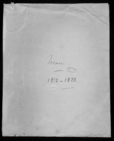Ms 1893 - Correspondance de Charles Weiss (tome VI) : Jean-Antoine Marc (1812-1823)