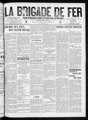 22/12/1907 - La Brigade de fer [Texte imprimé]