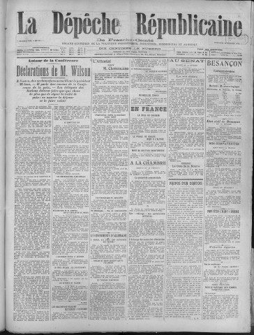26/02/1919 - La Dépêche républicaine de Franche-Comté [Texte imprimé]