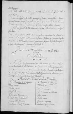 Registre des délibérations municipales
Assemblée générale de la commune 24 novembre 1788 - 21 janvier 1790