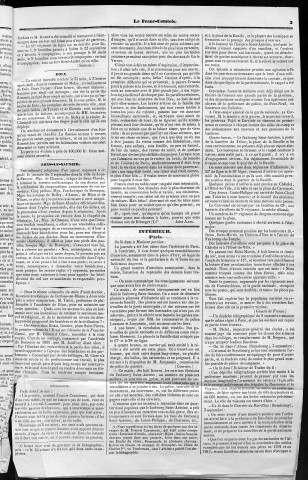 10/09/1840 - Le Franc-comtois - Journal de Besançon et des trois départements