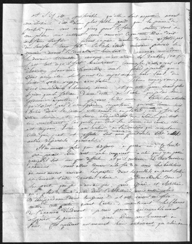 Ms Z 463 - Victor Considérant. Lettres à Clarisse Vigoureux. 1828-1840
