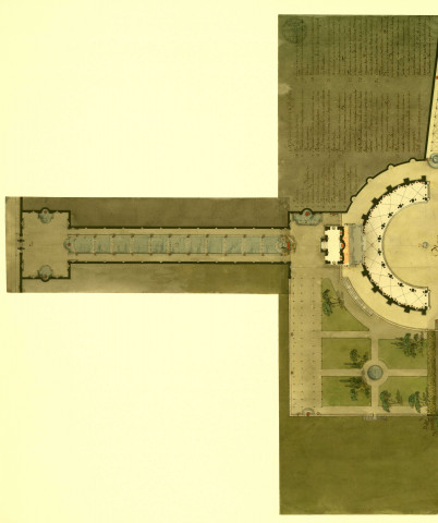 Plan de la partie la plus intéressante de la villa Albani à Rome / Pierre-Adrien Pâris , [S.l.] : [P.-A. Pâris], [1700-1800]