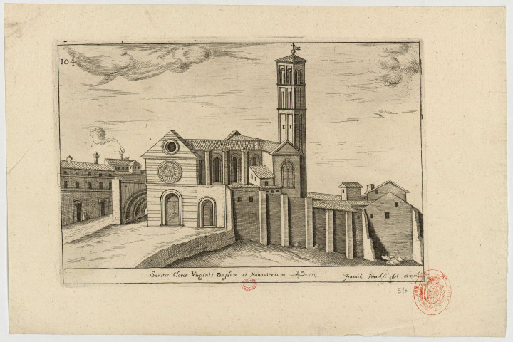 Sanctae Clarae Virginis et Monasterium [Image fixe] / Francis Prouids del et scul , 1633/1703