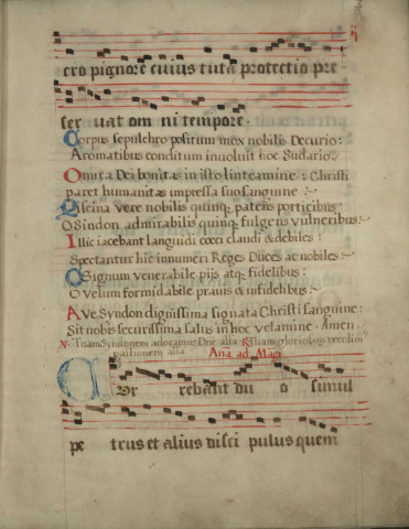 Ms 129 - Officium notatum S. Sudarii, ad usum ecclesiae Sancti Stephani Bisuntini
