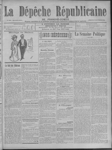 12/09/1909 - La Dépêche républicaine de Franche-Comté [Texte imprimé]