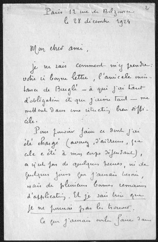 Ms 2913 - Tome I. Papiers de Michel Augé-Laribé se rapportant à l'édition des œuvres complètes de Proudhon chez Rivière