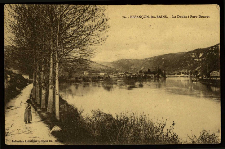 Besançon-les-Bains - Le Doubs à Port Douvot [image fixe] , 1910/1930