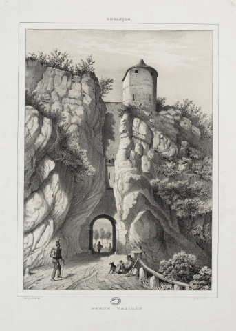 Porte Taillée [image fixe] : Besançon / Ravignat del. et lith.  ; Lith Valluet Jne à Besançon , Besançon : Imprimerie Valluet jeune, 1800/1899
