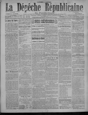 16/05/1922 - La Dépêche républicaine de Franche-Comté [Texte imprimé]