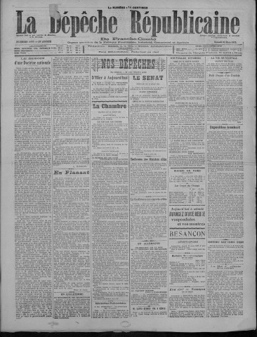 25/03/1922 - La Dépêche républicaine de Franche-Comté [Texte imprimé]
