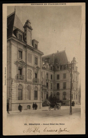 Besançon. - Grand Hôtel des Bains [image fixe] , Besançon : Teulet, Edit. Besançon, 1897/1904