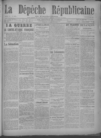 29/03/1918 - La Dépêche républicaine de Franche-Comté [Texte imprimé]
