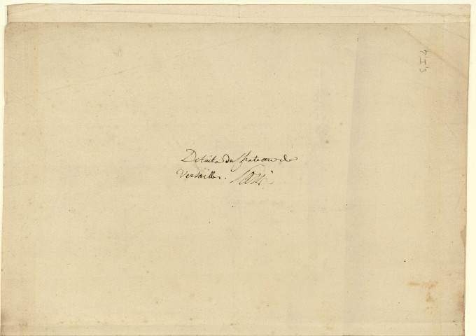 Versailles [Dessin] : projets pour la reconstruction du château : Versailles : profil de la pente des cours du château. Année 1779 / [Pierre-Adrien Pâris] , 1779